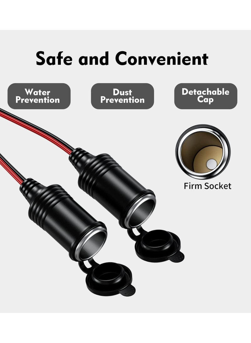 fantasize 1 to 2 Car Cigarette Lighter Splitter Adapter, 2 Way Cigarette Lighter Extension Cord, 12v 24v Plug Socket Power Charger Adapter, Male Plug to Female Socket Extension Cable - Image 5